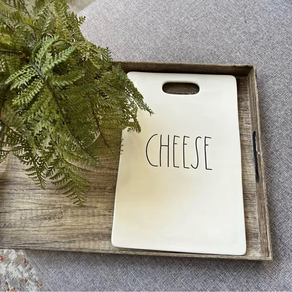 Rae Dunn Artisan Collection Cheese Serving Tray Charcuterie Platter Ceramic
